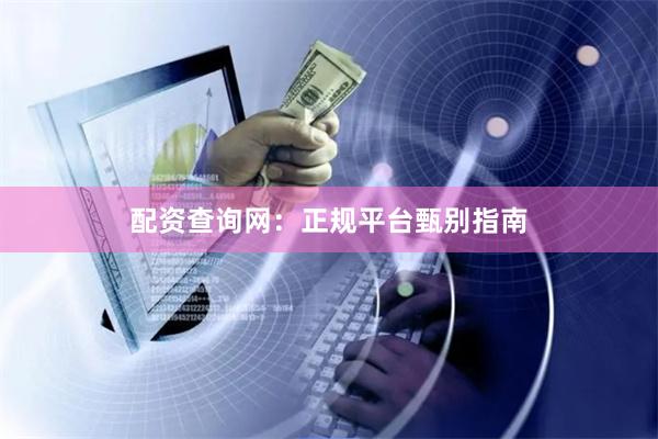 配资查询网：正规平台甄别指南